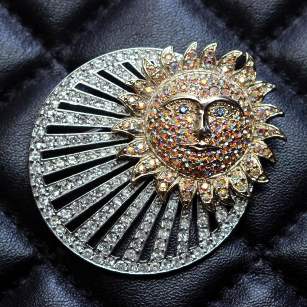 Carolee Crystal Sun Special Edition 2000 Brooch